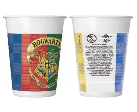 Kubeczki plastikowe Harry Potter MIX 200ml 8szt - Godan