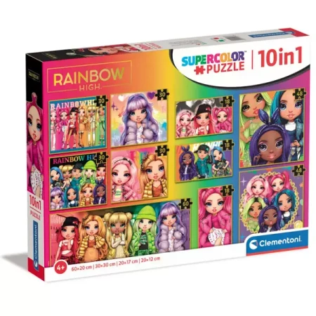 Puzzle 10w1 Supercolor Rainbow High - Clementoni