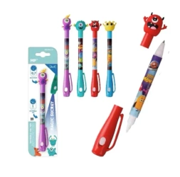 Długopis szpiegowski UV 0.7/1.0mm Potwory MIX - MP Main Paper