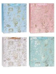 Torebka ozdobna 26x32x10cm hot-stamp mix ROZETTE