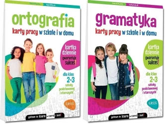 Pakiet: Ortografia. Karty pracy w szkole i w domu/ Gramatyka. Karty pracy w - Marta Kurdziel