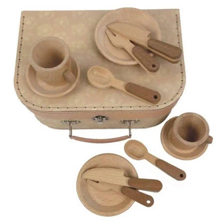 Zestaw śniadaniowy drewniany w walizce - Egmont Toys