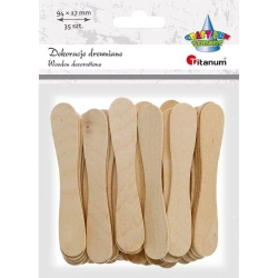 Drewniane patyczki łyżeczki 17x94mm 35szt - Titanum