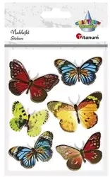 Naklejki foliowe 3D motyle 6szt - Titanum