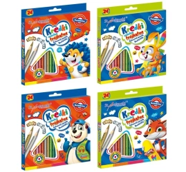 Kredki trójkątne 24 kolory BAMBINO - ST-MAJEWSKI