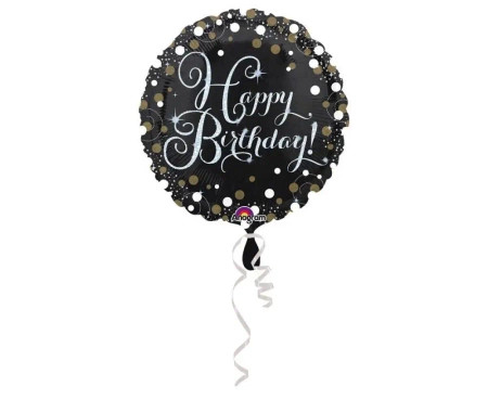 Balon foliowy Sparkling Happy Birthday 46cm - Amscan