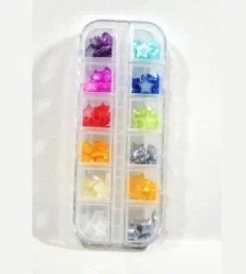 Półperełki gwiazdki 10mm 12 kolorów - Galeria Hobby