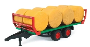 Przyczepa do transportu siana + 8 bel - Bruder