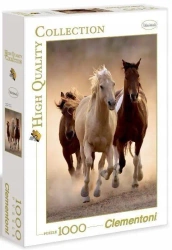 Puzzle 1000 HQ Running horses - Clementoni