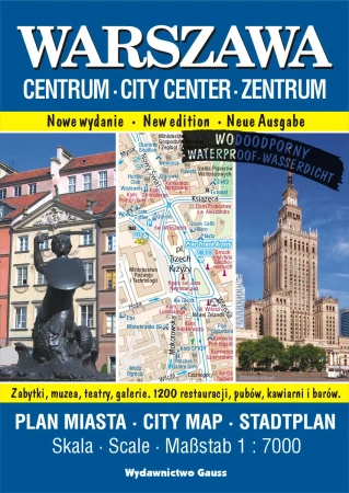 Warszawa Centrum. Plan miasta foliowany 1:7000 wyd. 2023 - Opracowanie zbiorowe