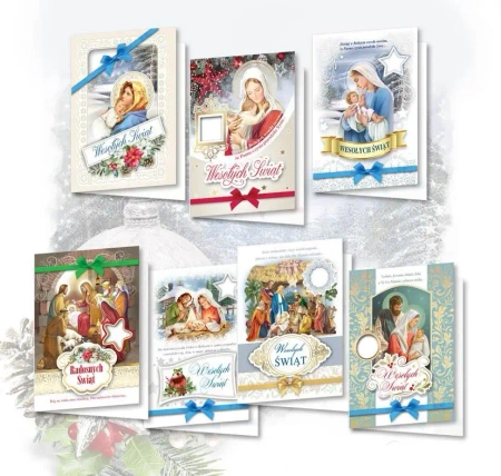 Karnet DL BN z opłatkiem, religia (10szt) MIX - Top Graphic