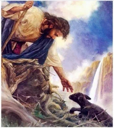 Diamentowa mozaika Jezus ratuje czarną owce NO-1007284 - Norimpex