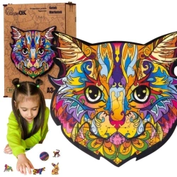 Puzzle drewniane eko 39 Kotek Murkotek A3 - PuzzleOK