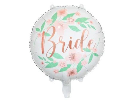 Balon foliowy Bride kwiaty 45cm biały - PartyDeco