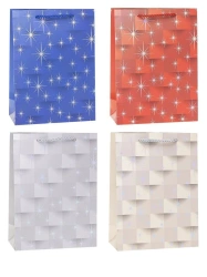 Torebka ozdobna 26x32x10cm hot-stamp mix ROZETTE