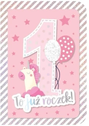 Karnet B6 DK-834 Roczek (różowy) - Kukartka