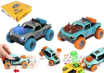 Samochodzik terenówka z klekoczącym silnkiem mix - Pro-Kids