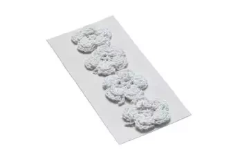 Kwiatki dekoracyjne 35mm białe 4szt - Brewis