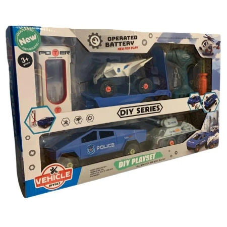 Samochód do montażu z przyczepą i czołgiem - Maksik