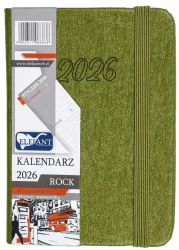 Kalendarz 2026 A7 tyg Rock oliwkowy - praca zbiorowa