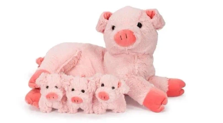 Mama świnka z 3 młodymi świnkami - Cozy Noxxiez