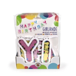Girlanda z konfetti Happy Birthday - TRENDHAUS