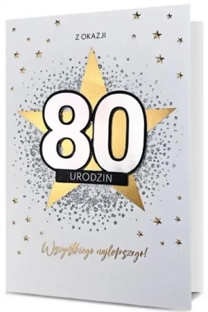 Karnet Urodziny 80 - Pan Dragon