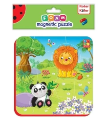 Miękkie magnetyczne puzzle Lew i Panda - Roter Kafer