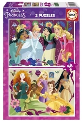 Puzzle 2x48 Księżniczki z bajek Disneya - Educa
