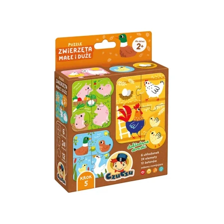 CzuCzu Puzzle Zwierzęta małe i duże 2+ - Opracowanie zbiorowe