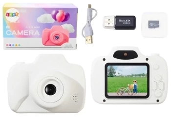 Aparat dla dzieci 64GB biały - Leantoys