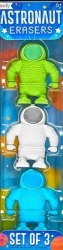Gumki do ścierania Astronauci 3 sztuki - Kolorowe Baloniki