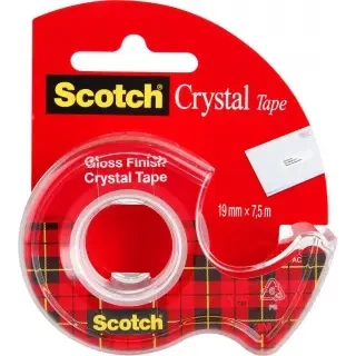 Taśma biurowa Scotch Crystal Clear transparentna 19mm x7,5m - 3M