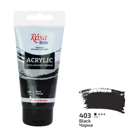 Farba akrylowa black 403 75ml - Rosa