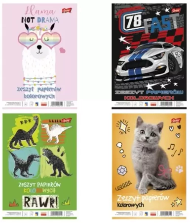 Zeszyt papierów kolorowych A5/10K MIX - UNIPAP