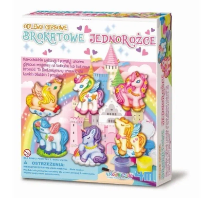 Odlewy gipsowe. Brokatowe jednorożce. - 4M
