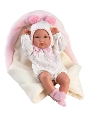 Lalka winylowa bobas Bimba ze śpiworkiem 35cm - Llorens