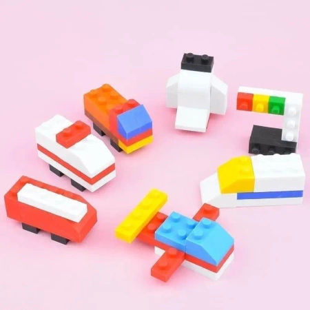 Zestaw gumki do ścierania puzzle Block Vehicle - Iwako