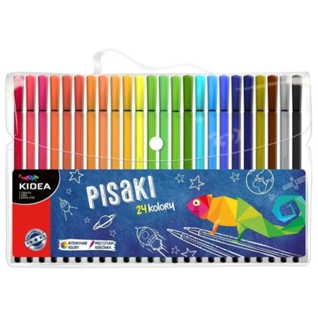 Pisaki w etui 24 kolory KIDEA - DERFORM