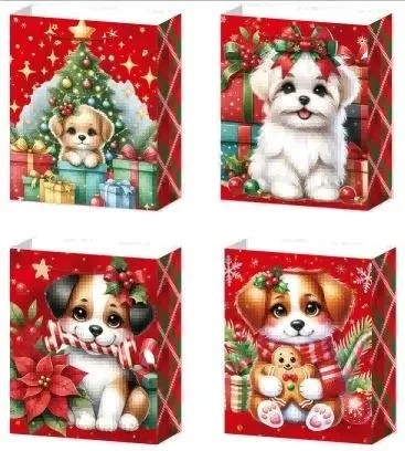 Torebka prezentowa L Boże Narodzenie platera mix