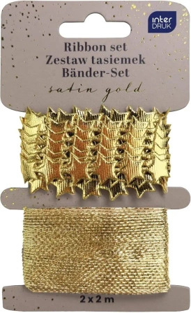 Zestaw tasiemek 2x2m Satin Gold - INTERDRUK