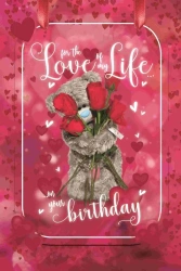 Karnet holograficzny 3D - For the love of my life - Carte Blanche Greetings Ltd.