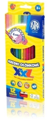 Kredki ołówkowe hexagonalne 12 kolorów ASTRA - ASTRA papiernicze
