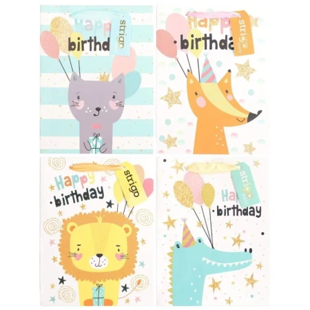 Torba prezentowa Party 18x23x10cm mix STRIGO