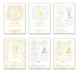 Książeczka Komunia Święta tłoczona holograf. Różne kolory