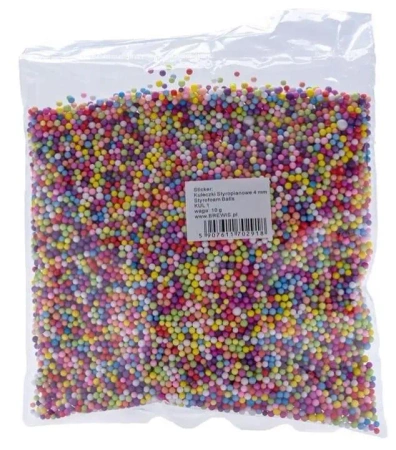 Styropianowe kulki 4mm kolorowe 10g - Brewis