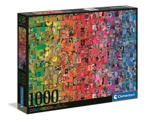 Puzzle 1000 Color Boom Collage - Clementoni