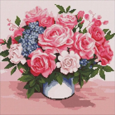 Diamentowa mozaika - Flower Beauty 40x40cm - Ideyka