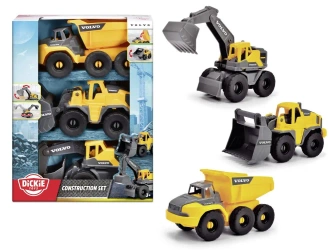 Construction Pojazdy budowlane Volvo 16cm 3-pak - Dickie Toys