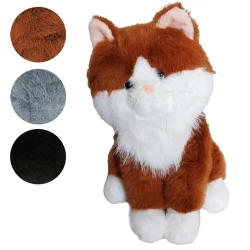 Kot pluszowy siedzący 35cm mix - Madej